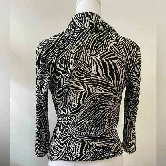 CHAUS Zebra Print Blouse S - Picture 3 of 7